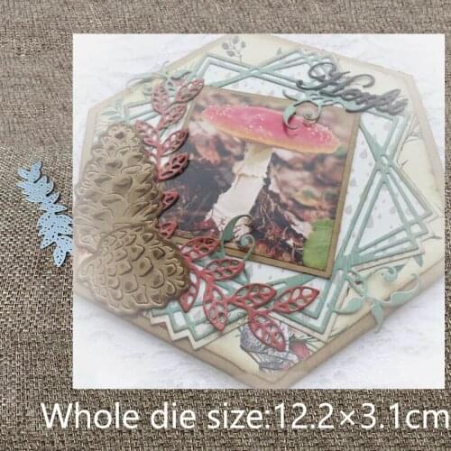XLDesign Craft Metal Cutting Dies stencil mold leaves strip decoration scrapbook Album Paper Card Craft Embossing die cuts