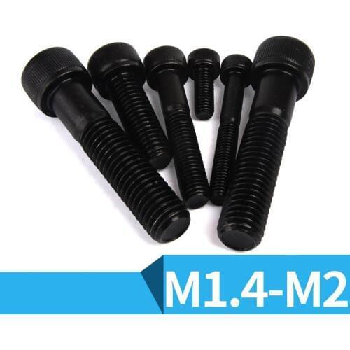 10pcs M2 Length 3/4/5/6/7/8/10/12/14/16/18/20mm Grade 12.9 Carbon Steel Metric Thread Hex Socket Head Cap Screw Bolt