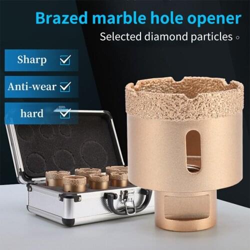 5/6/8PCS M14 Drill Bit Set Granite Marble Ceramic Tile Glass Brazed Angle Diamond Thread Dry Vacuum Hole Saw Marble Hole Opener