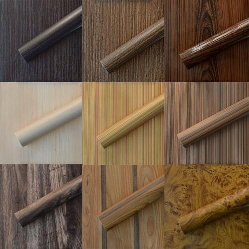 SUNICE Home Decal Funiture Sticker Film Wood Grain PVC Wallpaper Self-Adhesive Cabinet Interior Decor Paper Covering Accessories