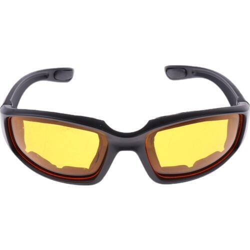 Motorcycle Glasses Outdoor Sports Driving Bike Riding Glasses Padded Wind Resistant Sunglasses with Dark Smoke Lenses Glasses