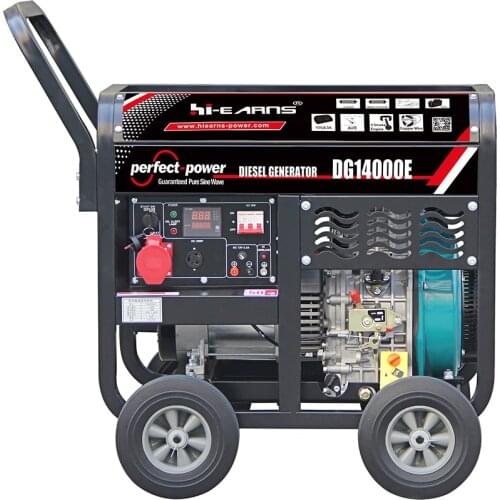 Hi-earns New product 10KW 12KVA single cylinder engine 1102 three phase diesel generator