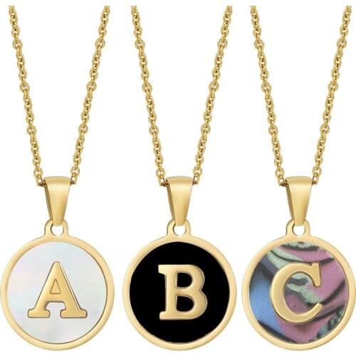 Ins Style Girlfriends Alphabet Necklace Female Student Korean Version of the Simple 26 English A-Z Letter Peach Heart Clavicle C