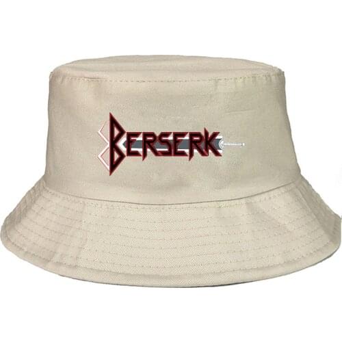 New BERSERK Printing Bucket Hat Spring Summer Outdoor Sun Hat for Men and Women Hemp Leaf hat
