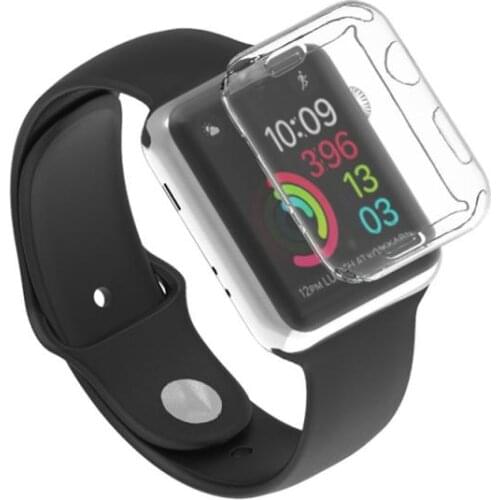 For IWatch 4/5 44MM 40MM Transparent Cover For Apple Watch Series 3 2 1 38MM 42MM 360 Full Soft Clear TPU Screen Protector Case