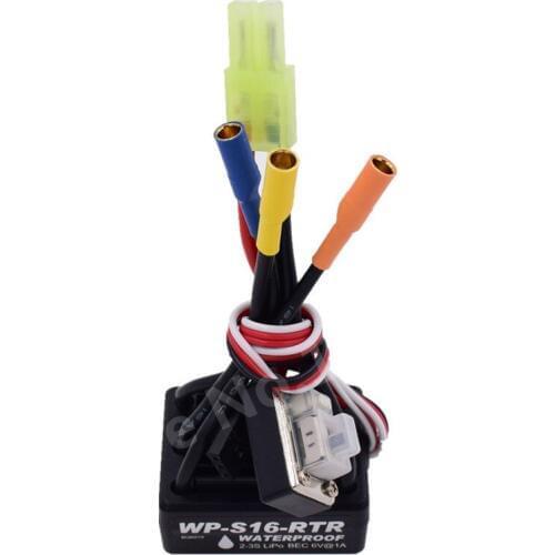 RC 25A Waterproof ESC 2S 3S 2-3S Lipo BEC 6V@1A NiMH 2440 Motor For 1/16 1/18 Scale Models Remote Control Car WP-S16-RTR RC Car