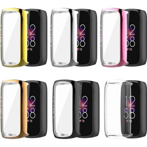 TPU Full Screen Protector Cover Case For Fitbit Luxe Smart Watch Bracelet Case Drop Shipping Wholesale