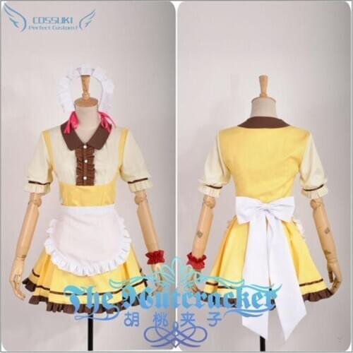Love Live Nishikino Maki Cafe Loita Kawaii Sweet Maid Dress Cosplay Costume , Perfect Custom For You