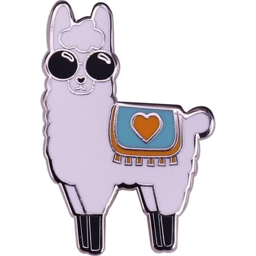 Be Cool Llama Enamel Pin Badge Perfect Gift For A Stylish Alpaca Lover