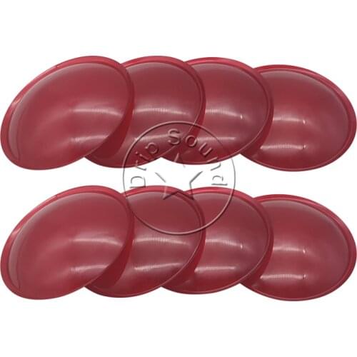 2pcs 80mm Red Bright Soft Plastic Dome Cone Cover Speaker Dust Cap Waterproof Cap #CWF