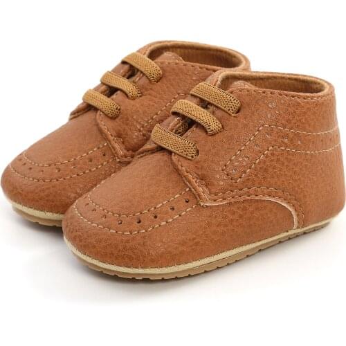 2021 Lovely Infant Baby Walking Shoes Non-Slip Soft Sole Solid Color Crib Shoes Boys Girls Casual Shoes 0-18M