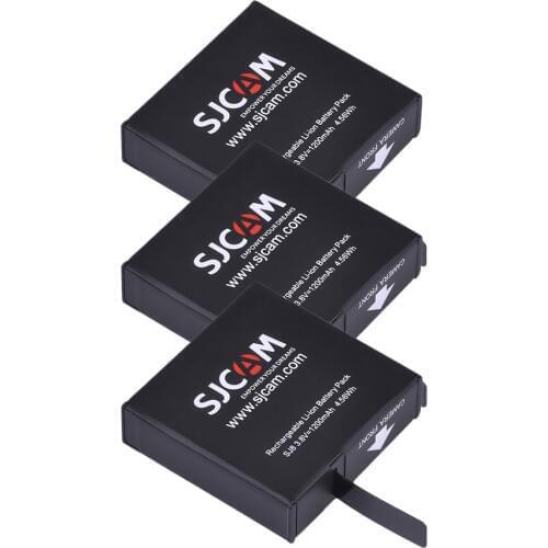 3Pcs 3.8V Original SJCAM SJ8 Battery 1200mAh for SJ8 Pro/SJ8 Plus/SJ8 Air SJCAM Action Camera Accessories