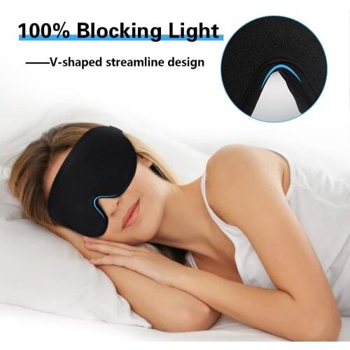 3D Sleep Mask Blackout Eyeshade Sleeping Aid for Travel Rest Blindfold Rebound Memory Foam Sleeping Eye Mask Eye Massager Relax