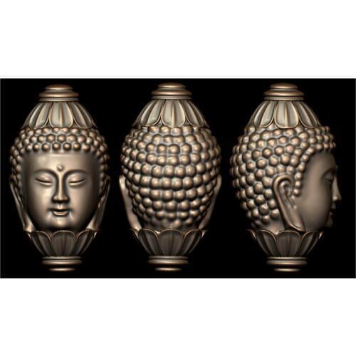 3D model relief for cnc in STL format olive-stone carvin Buddha head