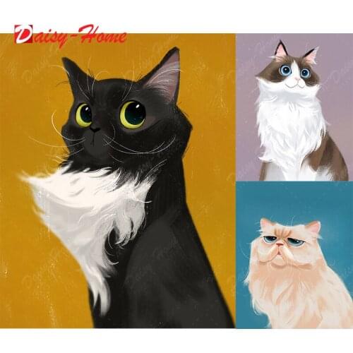 5D DIY full Square character landscape diamond painting Cartoon animal cat Mosaic cross stitch Mosaic home decoration wall paste