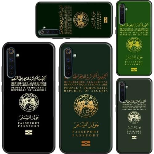 Algerian Passport Retro Case For Realme GT Neo Q3 6 7 8 Pro C15 C11 C3 C21 Back Cover For OnePlus 9 Pro 8 7T 8T 9R