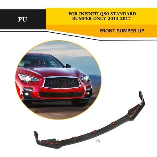 Car-Styling PU Auto Front Lip Spoiler Apron for infiniti Q50 Standard Bumper Only 2014UP