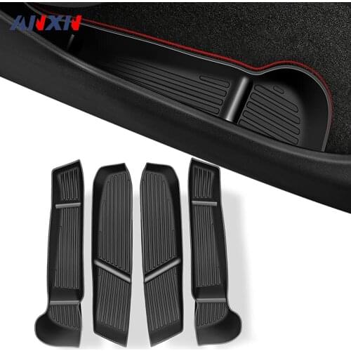 Door Side Storage Box Door Handle Armrest Tray Organizer for Tesla 2016~2021 Model 3 2021 2020 Model Y Front Rear Door 4pcs/Set