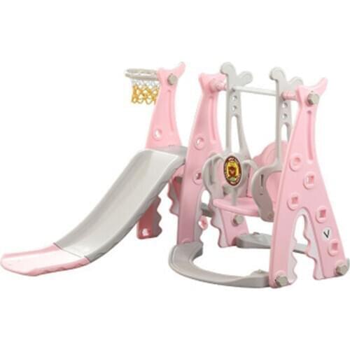 Childrens slide and swing, kindergarten childrens indoor playground, childrens plastic multifunctional slide three in one