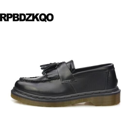 Designer 10 thick sole women size 44 flats 11 loafers black 2019 handmade round toe chinese wide fit shoes ladies large 12 brand