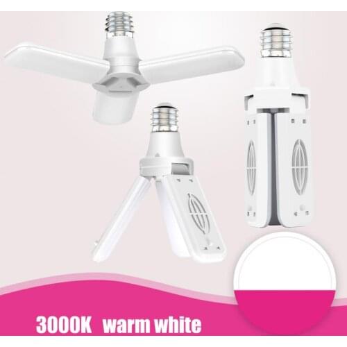 E26 30W/40W LED Garage Ceiling Lights Super Bright Deformable Daylight Light Bulbs LED Shop Lights 6500k Garage Folding Light