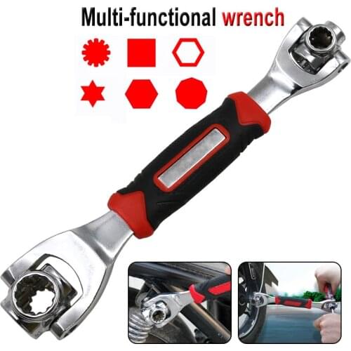 Wrench 52 in 1 Tools Socket Works with Spline Bolts Torx 360 Degree 6-Point Universial Furniture Car Repair 250mm