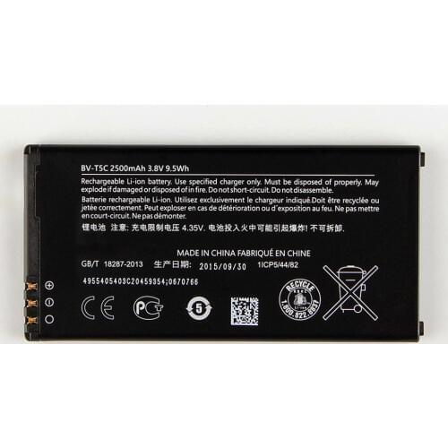 ISUNOO BV-T5C battery BVT5C T5C phone battery for Nokia Lumia 640 RM-1109 RM-1072 RM-1073 2500mAh