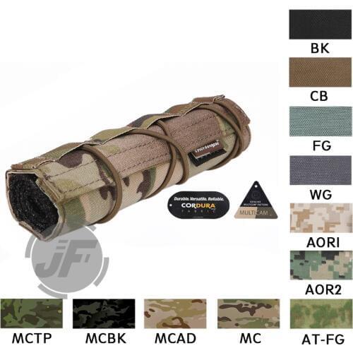 Emerson Tactical 18cm Suppressor Mirage Cover EmersonGear Quick Release Airsoft Accessory Adjustable Cover With Shock Strap MC