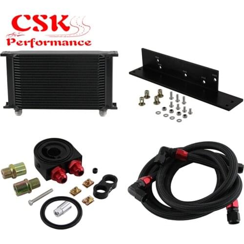 Fits For Nissan Fairlady 03-08 350Z VQ35 / 2009-2017 370Z VQ37 22 Row Bolt On Oil Cooler Kit Silver/Black