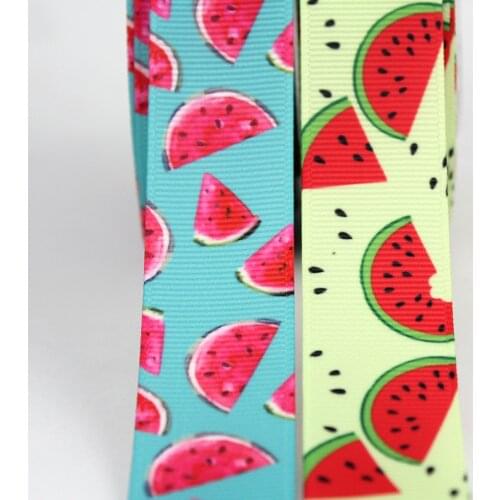 2 patterns Watermelon printed grosgrain ribbon 9-75mm DIY handmade materials hair accessories wedding gift wrap tape ribbons
