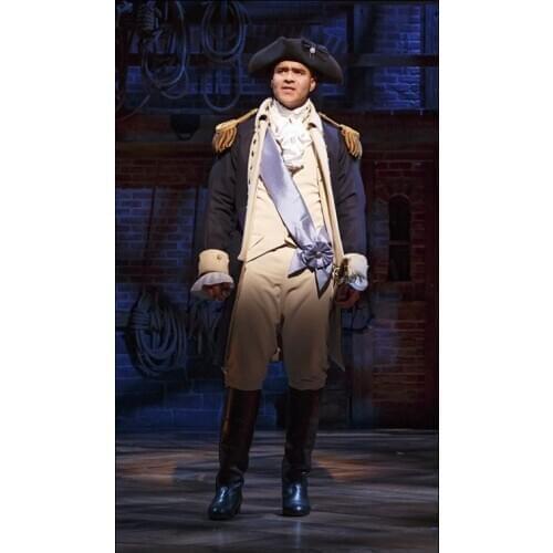 Costumebuy musical Hamilton George Washington Drama Costume Military Tuxedo Jacket Full Outfits Costume Custom made