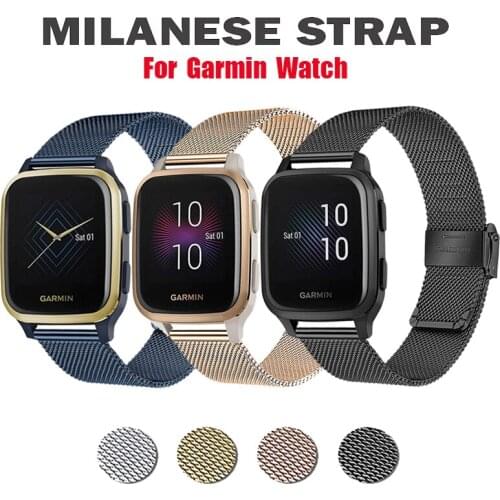 20mm Metal Watch Band For Garmin Venu Sq smart watch for Garmin Vivomove HR strap Garmin Vivoactive 3 music Bracelet Accessories