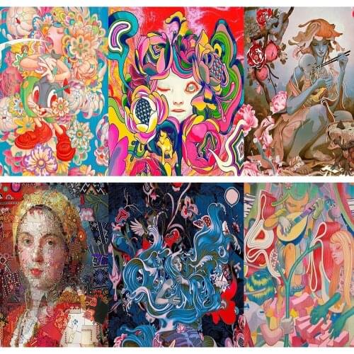 New 5D DIY Cartoon Abstract Art Characters Picture Square/Round Diamond Mosaic Embroidery Diamond Painting Home Decoration 2021