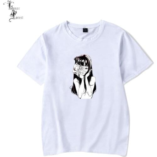 NEW Junji Ito Anime Printing T-shirt Summer Fashion Round Neck Short Sleeve Popular Japanese Streetwear Plus Size