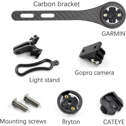 New bike speedometer stents glossy matt 3K full carbon fibre bicycle computer stents seat use for Garmin/Bryton/CATEYE Free ship