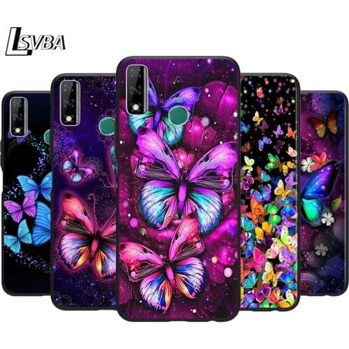 Silicone Cover Beautiful Butterfly For Huawei Y9S Y6S Y8S Y9A Y7A Y8P Y7P Y5P Y6P Y7 Y6 Y5 Pro Prime 2020 2019 2018 Phone Case