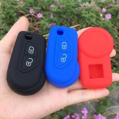Silicone rubber car key cover case shell For Citroen DS3 Folding 2 button key cover