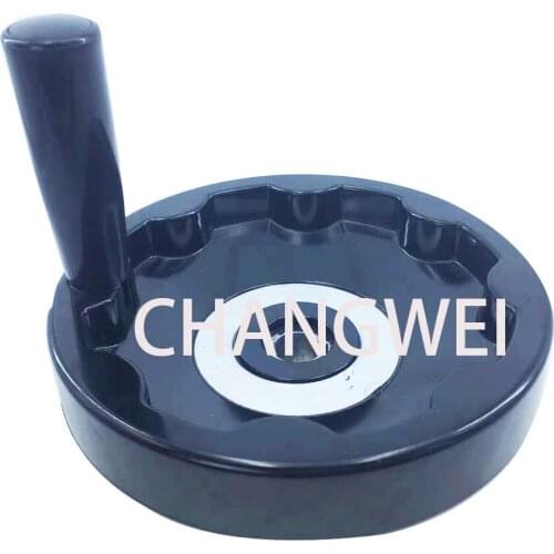 Plastic alloy folding inner corrugated hand wheel with rotating handle for CNC lathe and milling machine 16*160mm