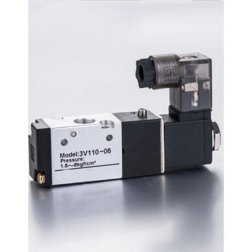 Solenoid Air Valve 3Port 2 Position 1/8" BSPP 3V110-06 12/24/110/220/380V NC Normal Closed