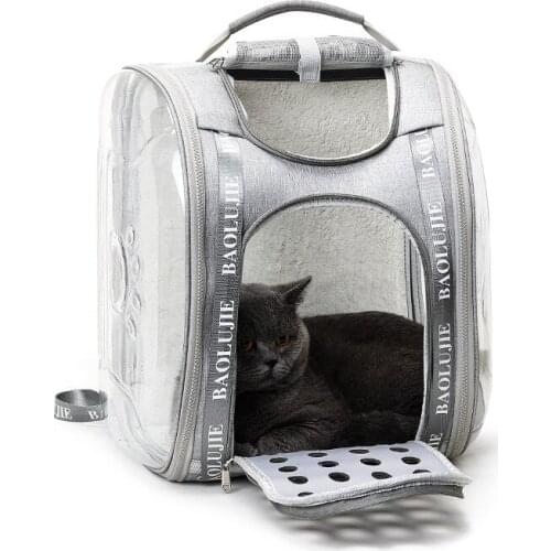 Portable Pet Carrier Bag Cat Bag Outdoor Travel Backpack Transparent Space Pet Backpack Breathable Bag for Kitten Cat Dog Puppy