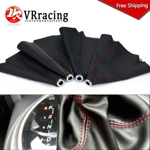 16mm Universal PU Suede Leather Car Gear Shift Collars Auto Car Manual Stick Shifter Knob Gear Shift Boot Cover Gaiter