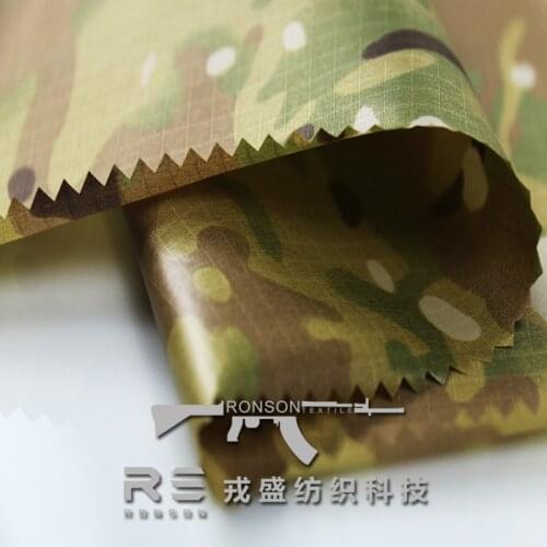 [military quality] 210T Plaid Nylon Waterproof MC Camouflage Ultrathin Skin Garment Fabric Can Be Used As Raincoat Tent