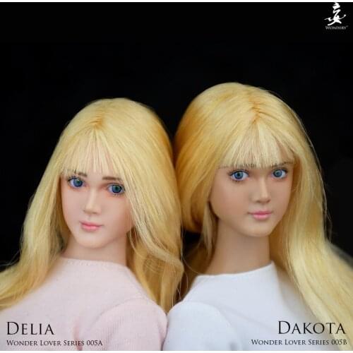 WONDERY 1/6 WLS005A Della Pale Skin WLS005B Dakota Wheat Skin Head Sculpt for 12inch Action Figure DIY