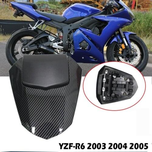 Motorcycle Rear Passenger Pillion Seat Cowl Cover for Yamaha YZF R6 2008-2016 Carbon Fiber