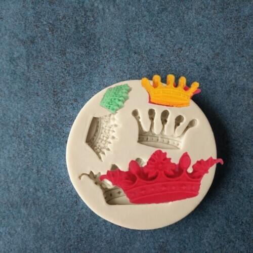 Liquid Silicone Mold Cake Decoration Fondant Baking Tools Three Crown Chocolate Fondant Cake Mold A422