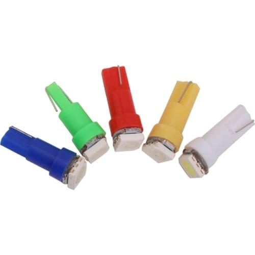 10PCS T5 W3W W1.2W Car Interior Led Lights Auto Panel Bulbs Motorcycle Car Dashboard Lamp Vehicle 12V Instrument Lights Diode