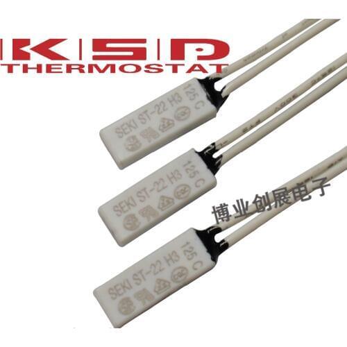 10pcs/ST-22 80 Degrees 80C 5A250V Normally closed N.C Thermal protector Temperature control switch Thermostat 60/65/70/75/80/85