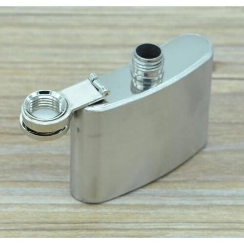 100pcs/lot Fast shipping Portable Outdoor 2oz Mini Stainless Steel Hip Flask 2 oz flask Can customize logo SN728