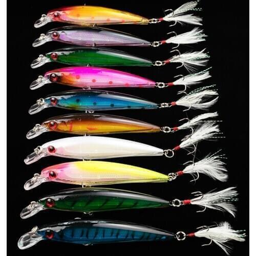 100 Pieces Minnow Fishing Lures 11cm 13.5g Swim Hard Bait Artificial Plastic wobbler Bait