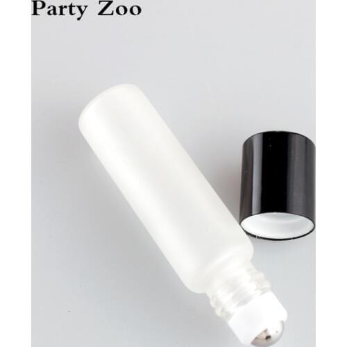 120 X 5ml Frosting Empty Glass Roll On Essential Oils Bottle With Glass Metal Roller Ball Refillable Cosmetic Containers